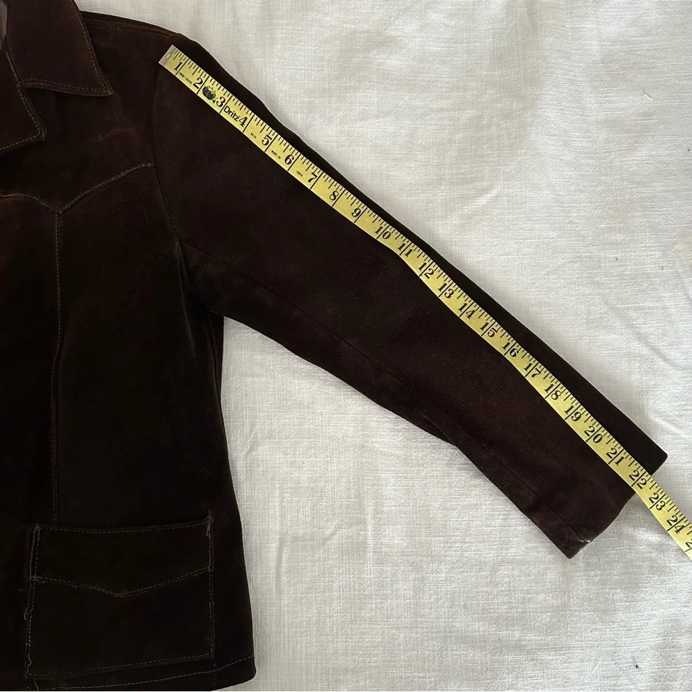 Vintage 60s Lady Californian Brown Suede Western Jacket - Picture 11 of 14